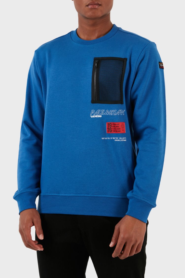 Paul & Shark Pamuklu Regular Fit Bisiklet Yaka Erkek Sweat 12311833 402 SAKS - Paul & Shark (1)