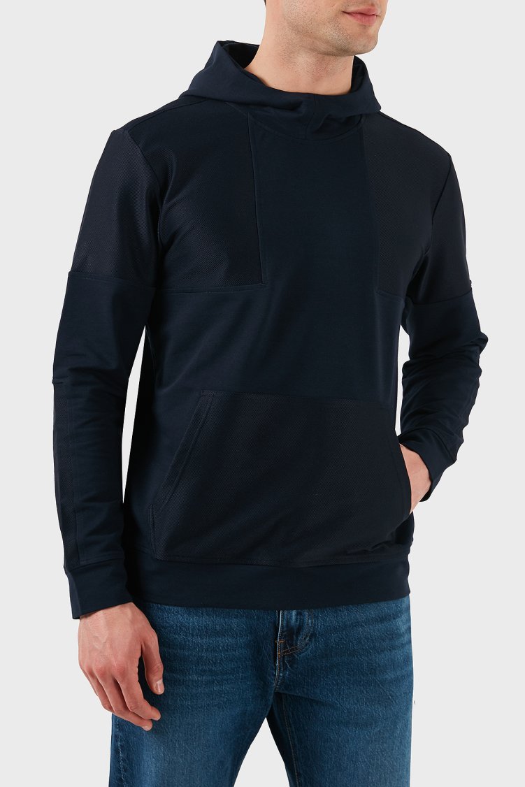 Paul & Shark Pamuklu Regular Fit Logo Detaylı Kapüşon Kanguru Cepli Erkek Sweat 24411912 013 LACİVERT - Paul & Shark