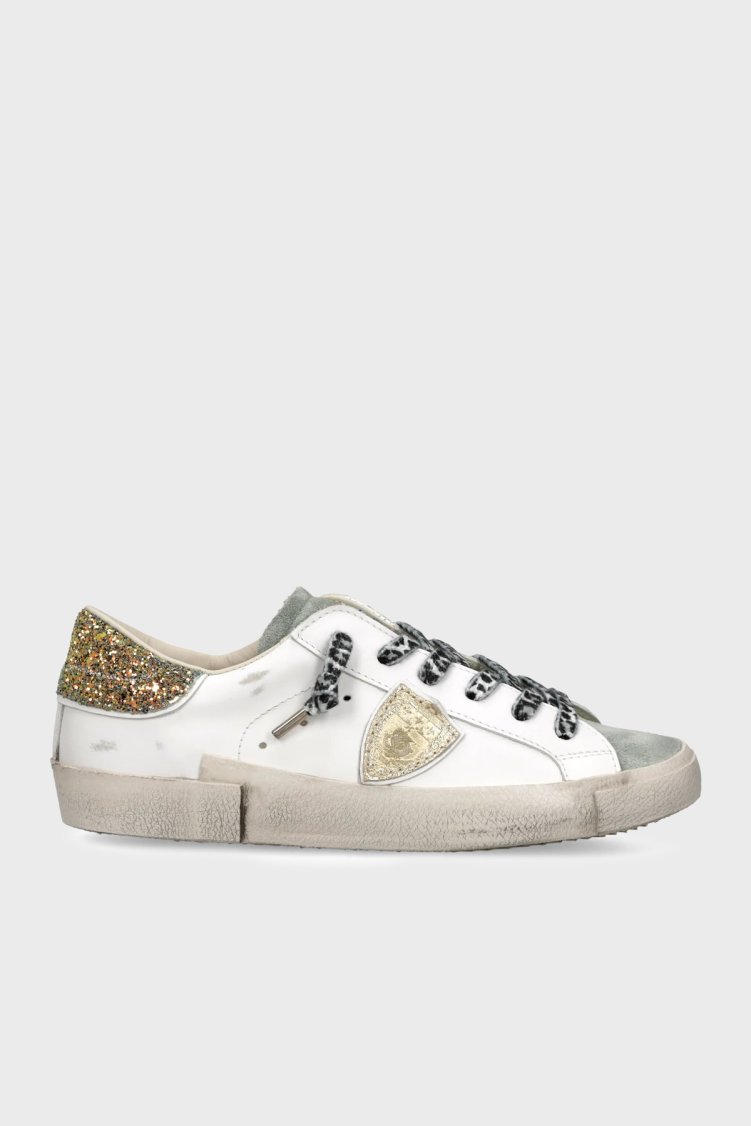 Philippe Model Deri Pul Detaylı Sneaker Bayan Ayakkabı PRLDVG07VG07 BEYAZ - Philippe Model