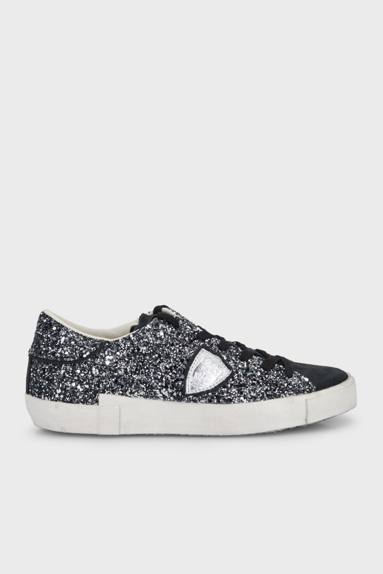 Philippe Model Logolu Simli Sneaker Kadın Ayakkabı PRLDGG11 Siyah - Philippe Model