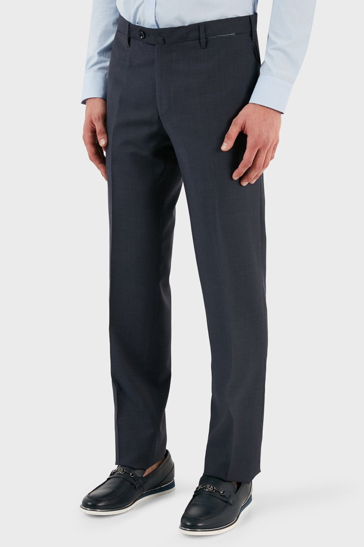 Pienza Yünlü Klasik Kumaş Erkek Pantolon ZOX2281502C68 LACİVERT - Pienza