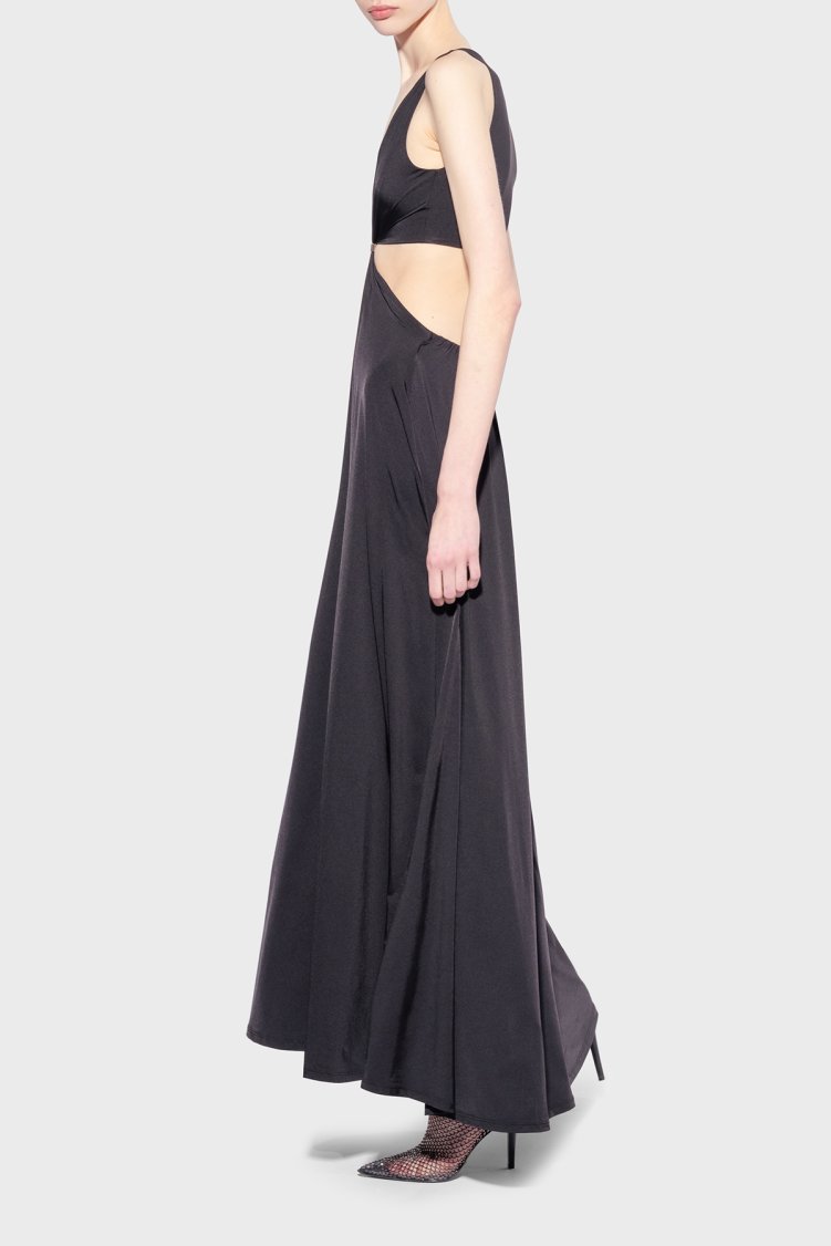 Pinko Cut Out Detaylı Regular Fit Uzun Kadın Elbise 100932 A0RM Z99 SİYAH - Pinko (1)