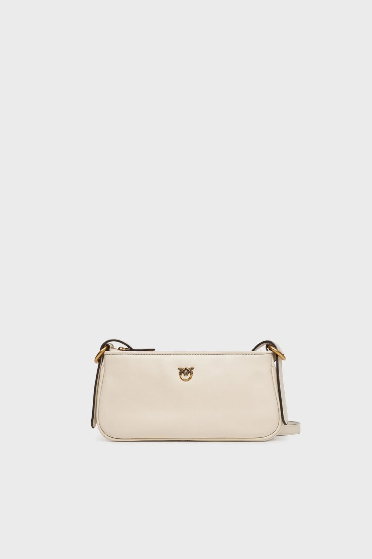 Pinko Logolu Ayarlanabilir Askılı Mini Kadın Çanta 105069 A0QO Z14Q KREM - Pinko