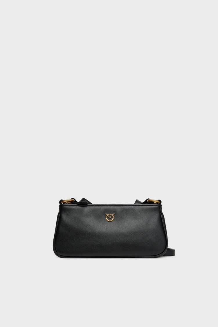 Pinko Logolu Ayarlanabilir Askılı Mini Kadın Çanta 105069 A0QO Z99Q SİYAH - Pinko