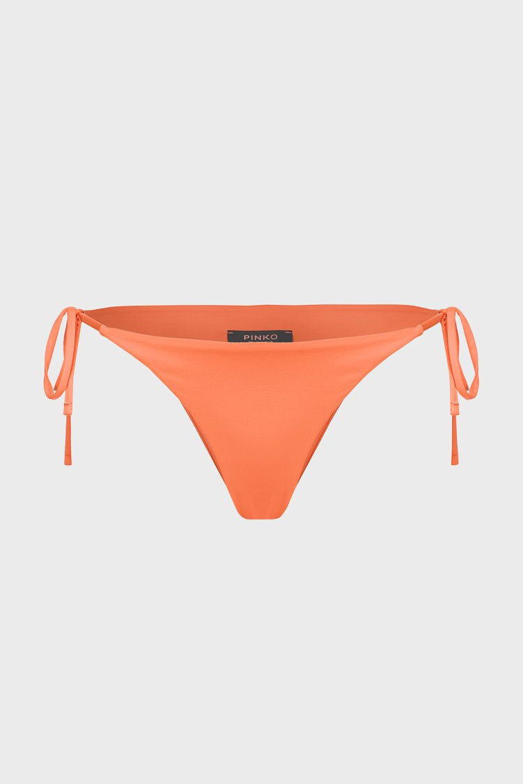Pinko Yanlardan Bağlamalı Streç Jarse Kadın Bikini Altı 101268 A1PM B02 TURUNCU - Pinko