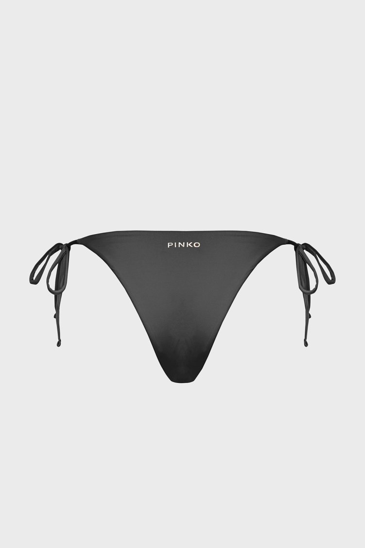 Pinko Yanlardan Bağlamalı Streç Jarse Kadın Bikini Altı 101268 A1PM Z99 SİYAH - Pinko (1)