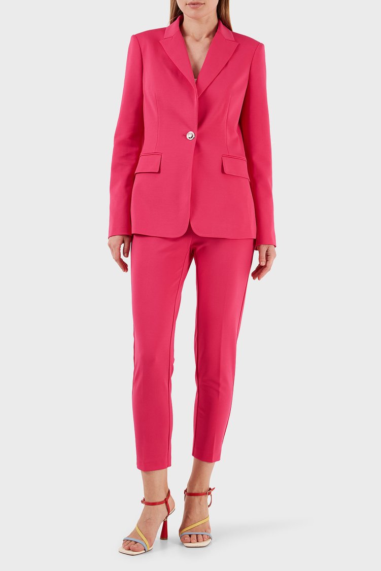 Pinko Yüksek Bel Regular Fit Kumaş Kadın Pantolon 100309 A0KD P87 FUŞYA - Pinko