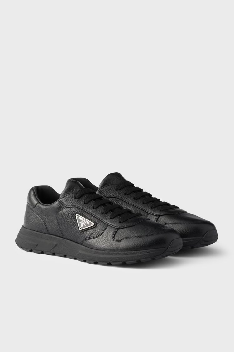 Prada % 100 Deri Logolu Sneaker Erkek Ayakkabı 2EE443 013 F0002 SİYAH - Prada (1)