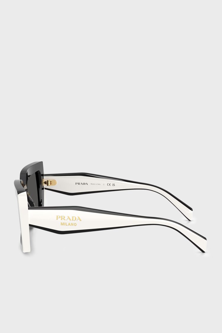 Prada Dikdörtgen Güneş Kadın Gözlük 0PRD01S 20G08Z 52 SİYAH - Prada (1)