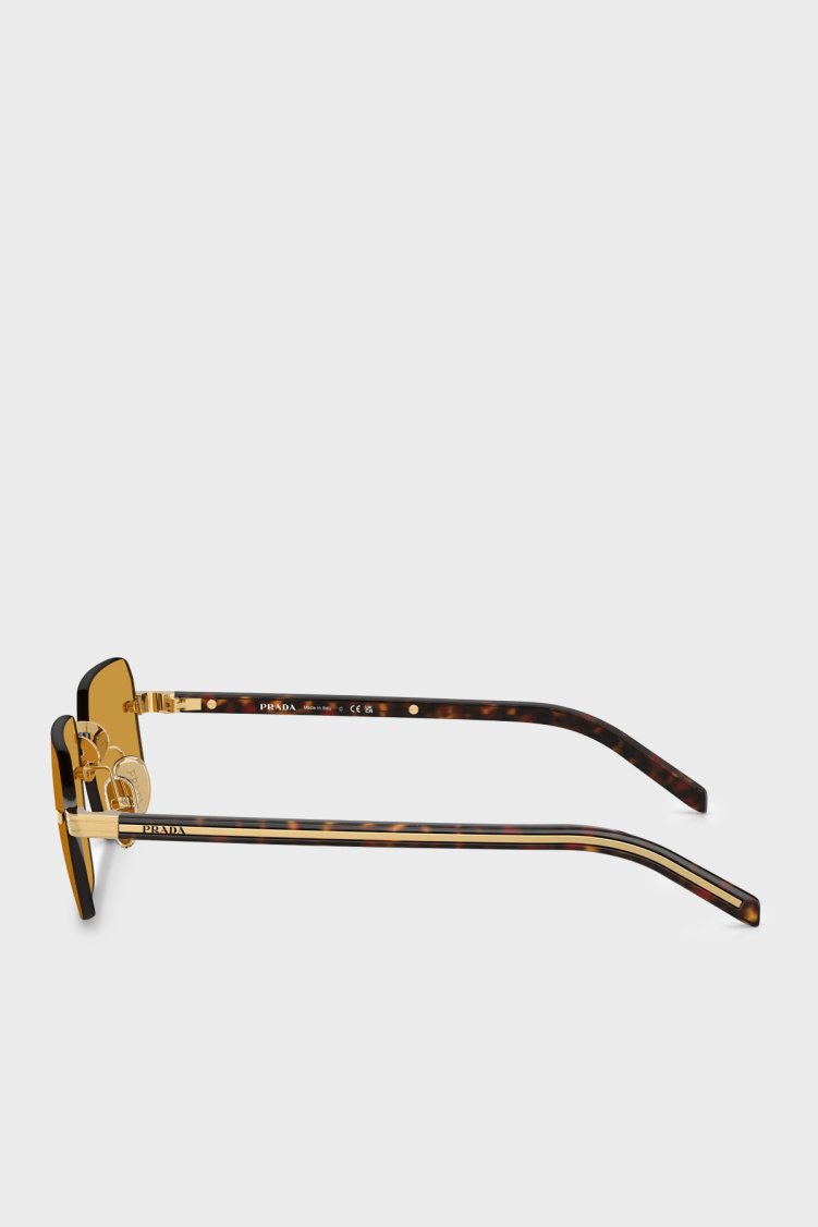 Prada Logolu Güneş Erkek Gözlük 0PRD55S 5AK50P 55 ALTIN - Prada (1)