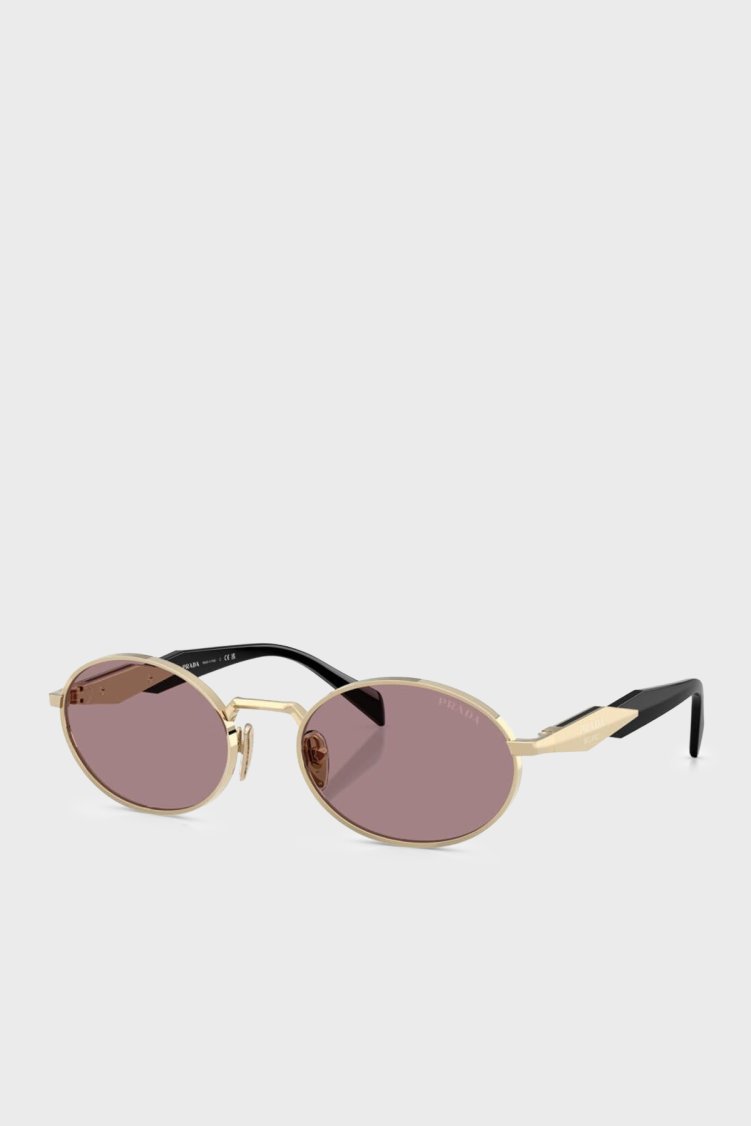 Prada Oval Güneş Kadın Gözlük 0PR 65ZS ZVN20I 55 altın - Prada