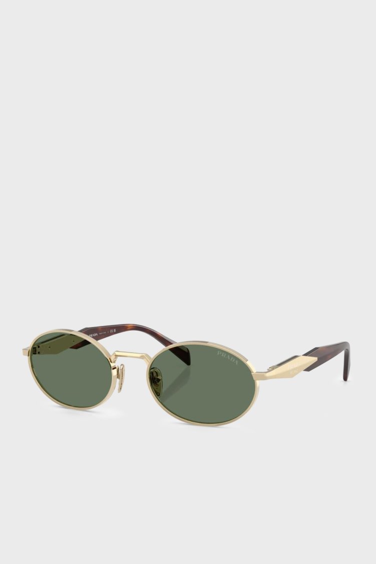 Prada Oval Güneş Kadın Gözlük 0PR 65ZS ZVN70L 55 ALTIN - Prada