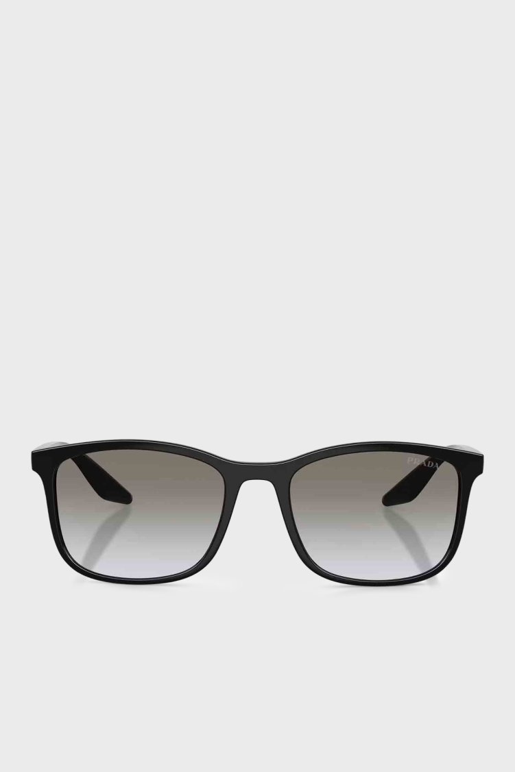 Prada Sport Logolu Güneş Erkek Gözlük 0PS A08S 1AB0A7 56 SİYAH - Prada Sport (1)