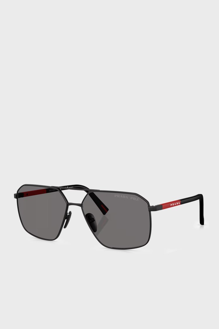 Prada Sport Logolu Güneş Erkek Gözlük 0PS A50S 1BO02G 60 Siyah - Prada Sport