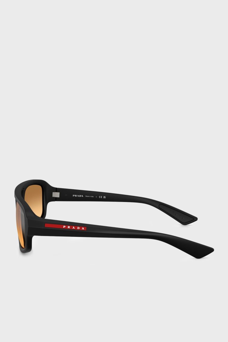 Prada Sport Logolu Güneş Erkek Gözlük 0PS B11SU 1BO40Z 57 SİYAH - Prada Sport (1)