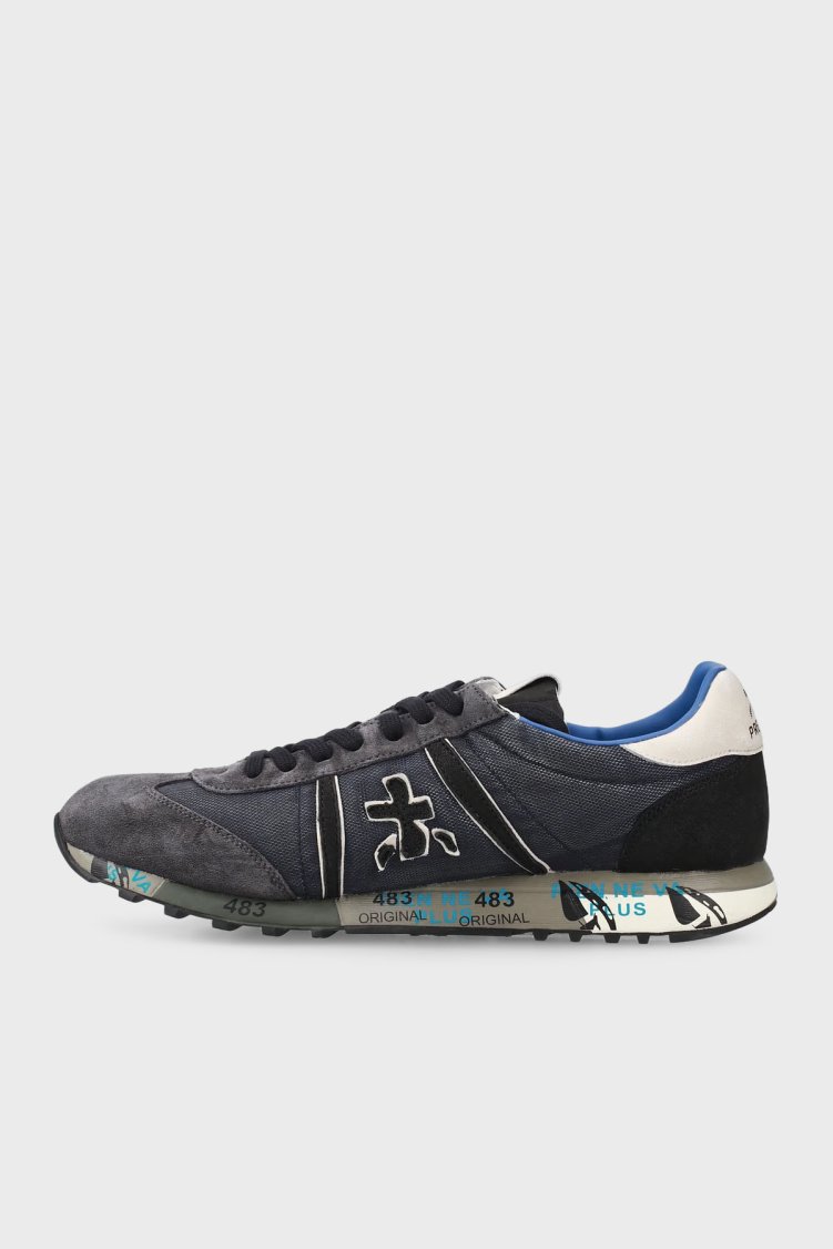 Premiata Deri Karışımlı Logolu Sneaker Erkek Ayakkabı LUCY 7770 ANTRASİT - Premiata (1)