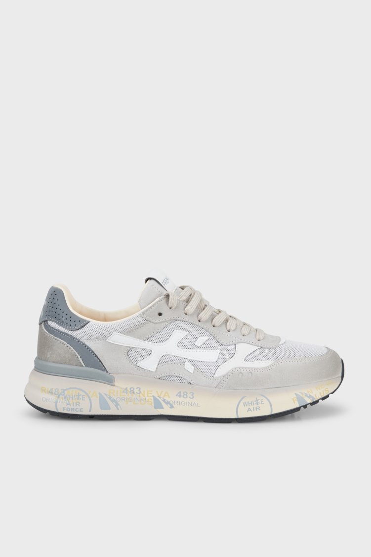 Premiata Deri Karışımlı Logolu Sneaker Erkek Ayakkabı MICK 018117 BEJ - Premiata