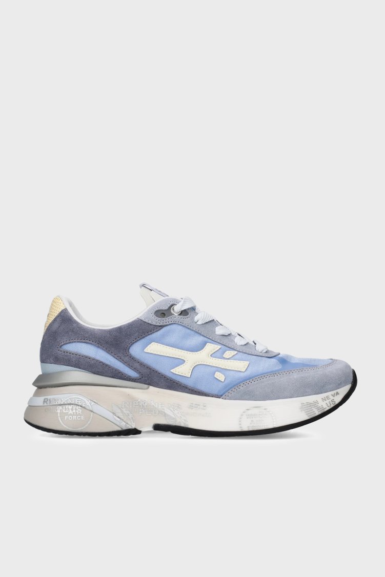 Premiata Deri Karışımlı Sneaker Bayan Ayakkabı MOERUND 8082 MAVİ - Premiata
