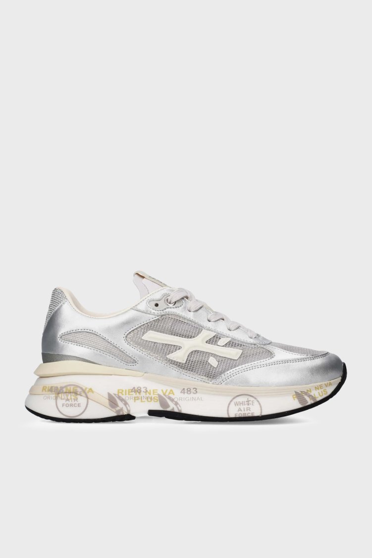 Premiata Deri Karışımlı Sneaker Bayan Ayakkabı MOERUND 8084 GÜMÜŞ - Premiata