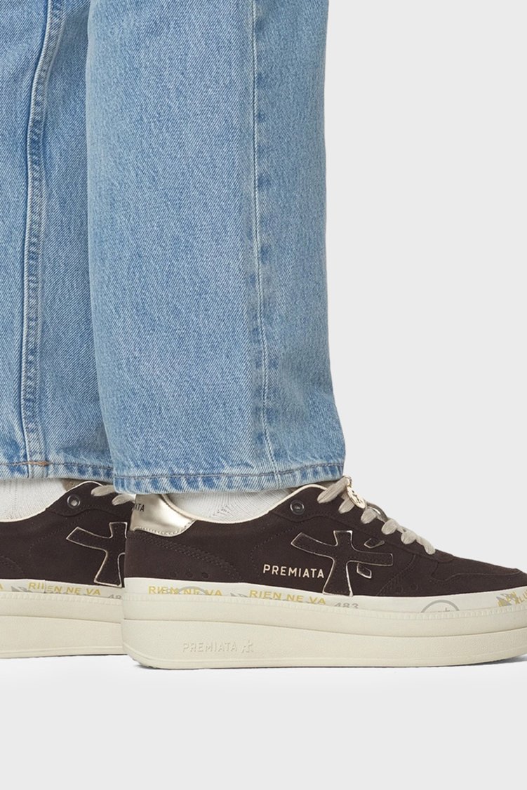 Premiata Kalın Taban Süet Sneaker Kadın Ayakkabı MICOL 7894 Kahve - Premiata (1)