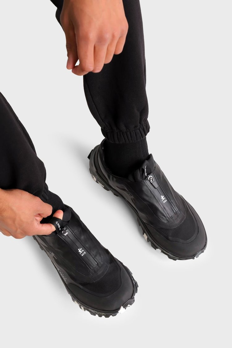 Premiata Logolu Deri Fermuarlı Sneaker Erkek Ayakkabı SCILIAR 387 Siyah - Premiata (1)