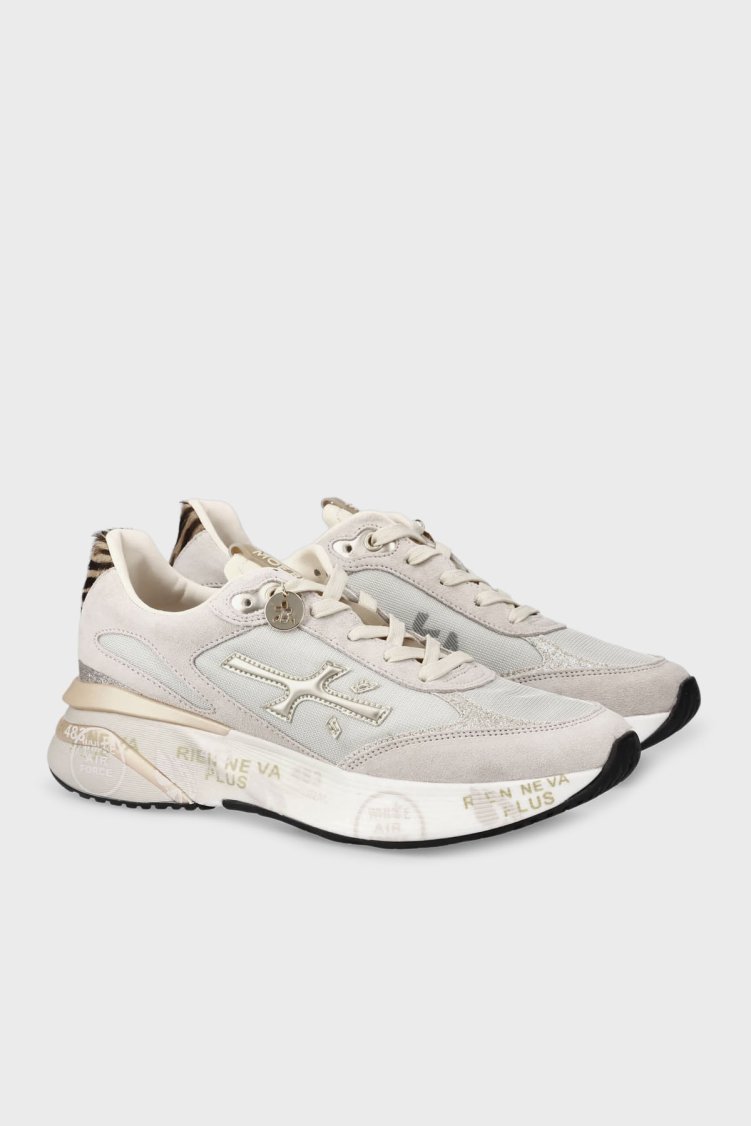Premiata Logolu Deri Karışımlı Sneaker Bayan Ayakkabı MOERUND 7800 AÇIK YEŞİL - Premiata (1)