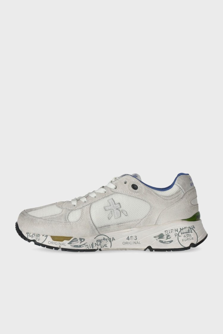 Premiata Logolu Deri Karışımlı Sneaker Erkek Ayakkabı MASE 6621 GRİ - Premiata (1)