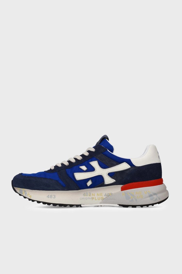 Premiata Logolu Deri Karışımlı Sneaker Erkek Ayakkabı MICK 8008 LACİVERT - Premiata (1)