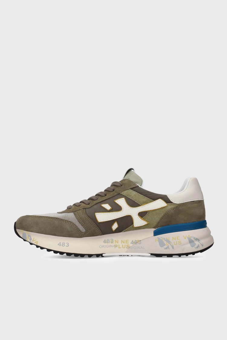 Premiata Logolu Deri Karışımlı Sneaker Erkek Ayakkabı MICK 8086 HAKİ - Premiata (1)