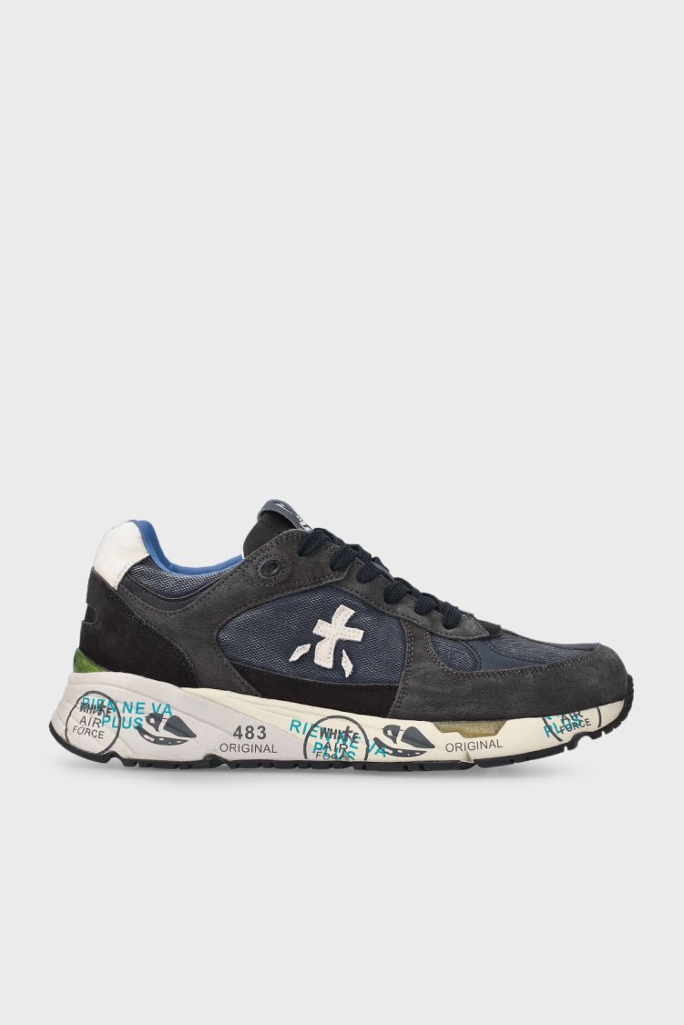 Premiata Logolu Süet Detaylı Sneaker Erkek Ayakkabı MASE 7819 ANTRASİT - Premiata