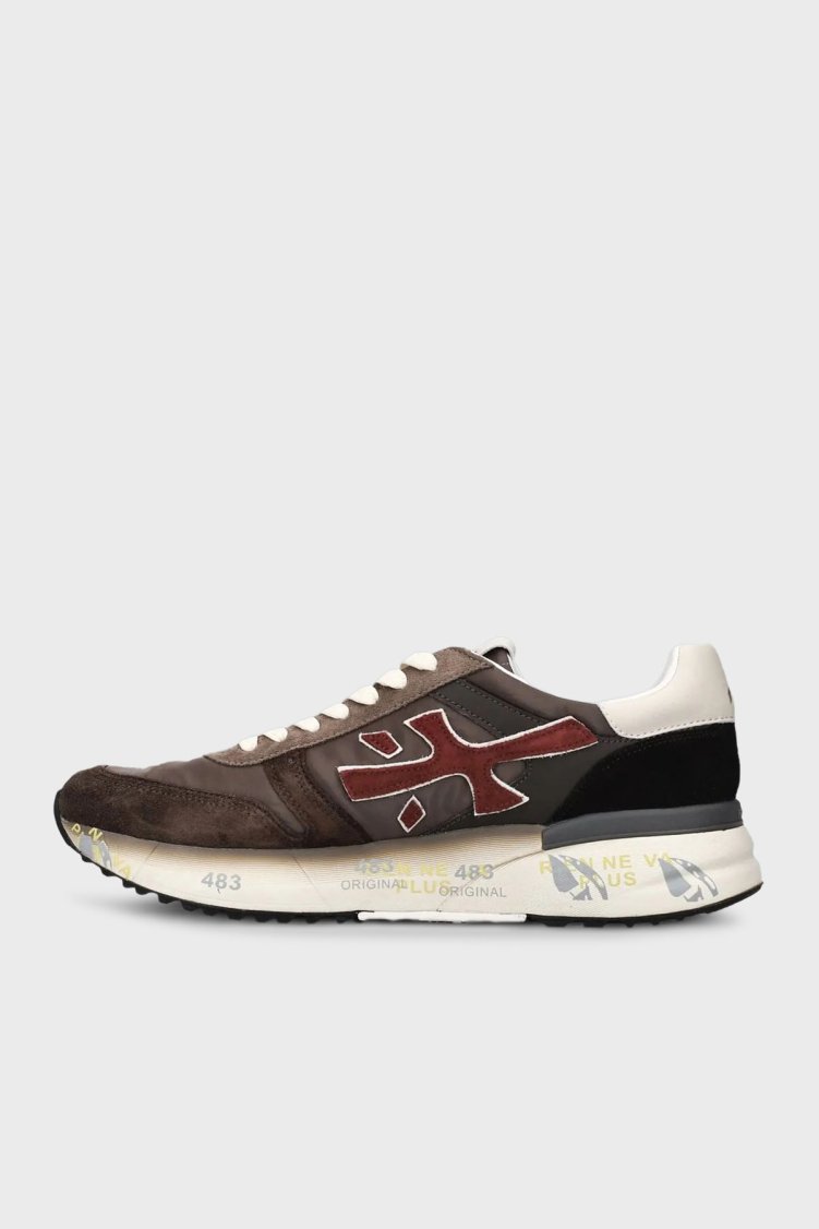 Premiata Logolu Süet Detaylı Sneaker Erkek Ayakkabı MICK 7714 LACİVERT - Premiata (1)
