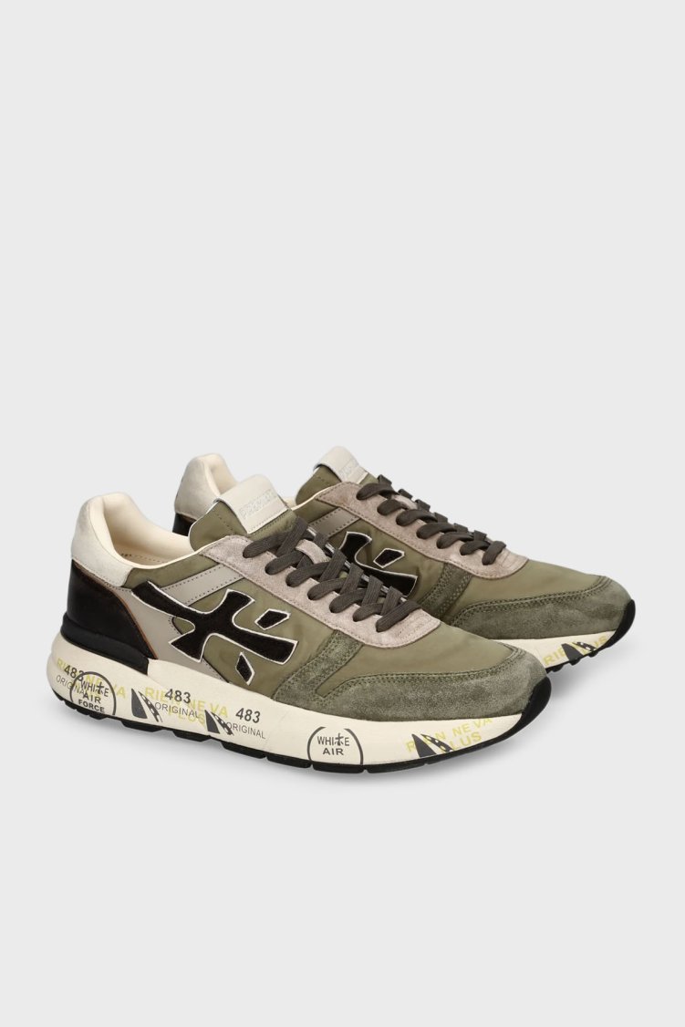 Premiata Logolu Süet Detaylı Sneaker Erkek Ayakkabı MICK 7720 HAKİ - Premiata (1)