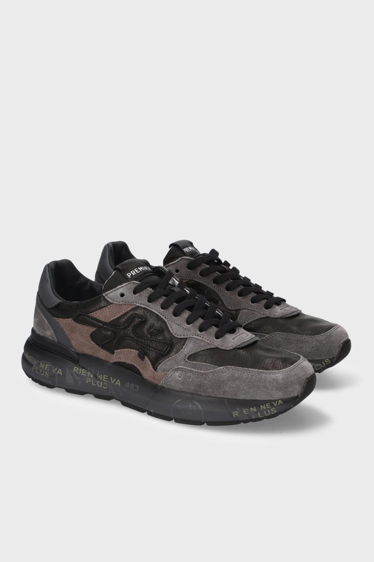 Premiata Logolu Süet Sneaker Erkek Ayakkabı MICK 8452 Antrasit - Premiata (1)