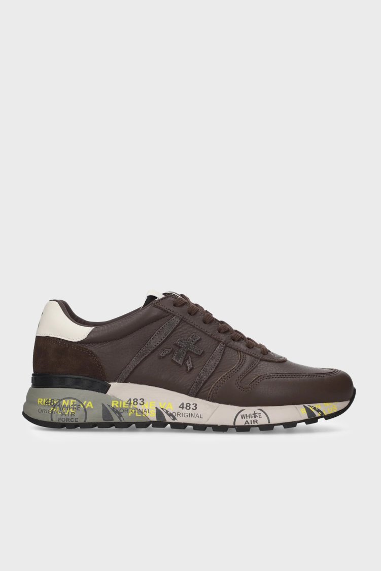 Premiata Süet Detaylı Sneaker Erkek Ayakkabı LANDER 8658 Kahve - Premiata