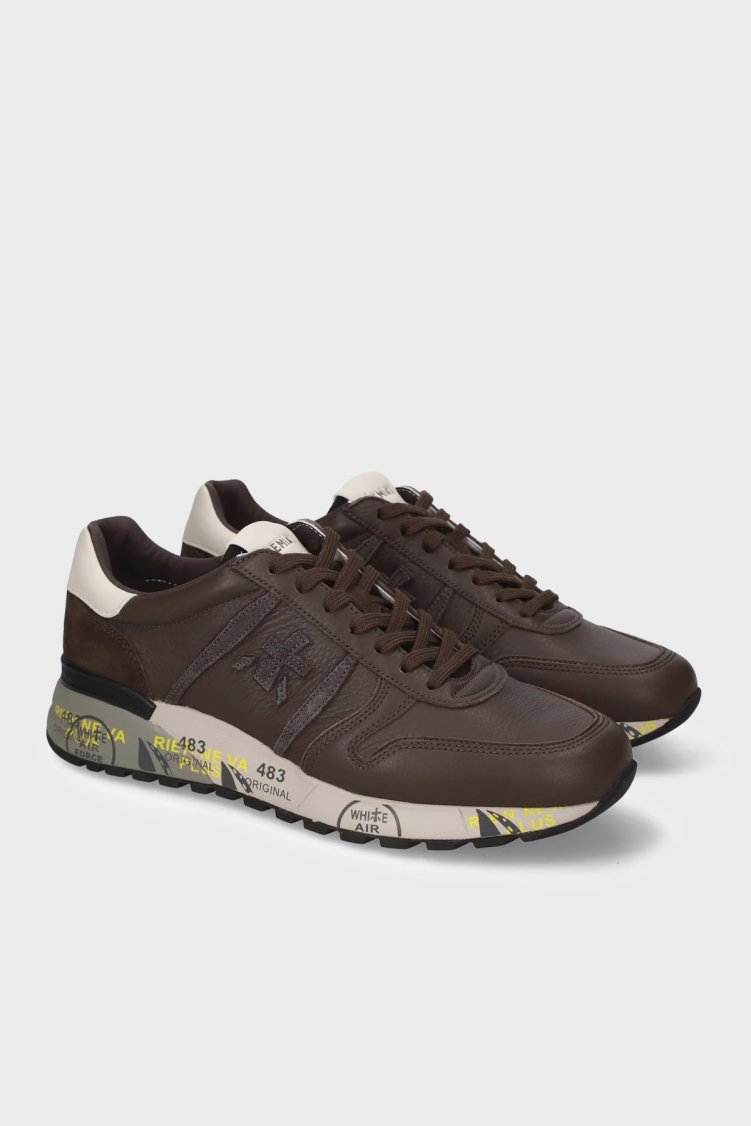 Premiata Süet Detaylı Sneaker Erkek Ayakkabı LANDER 8658 Kahve - Premiata (1)