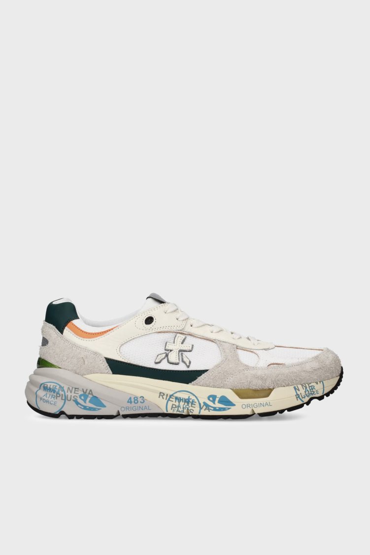Premiata Süet Detaylı Sneaker Erkek Ayakkabı MASE 8111 EKRU - Premiata