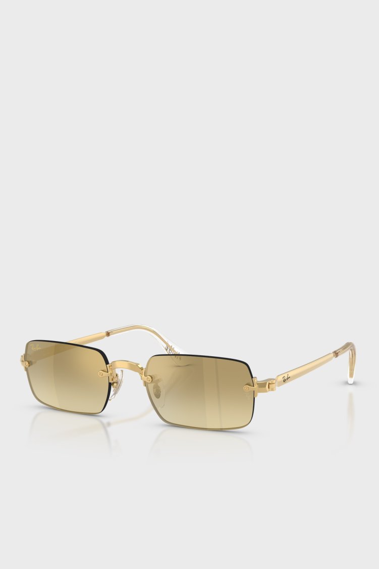 Ray Ban Logolu Güneş Unisex Gözlük 0RB3928 0017I 54 ALTIN - Ray Ban
