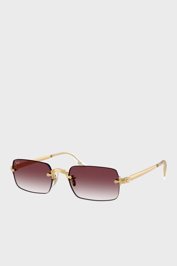 Ray Ban Logolu Güneş Unisex Gözlük 0RB3928 0018H 54 Altın - Ray Ban