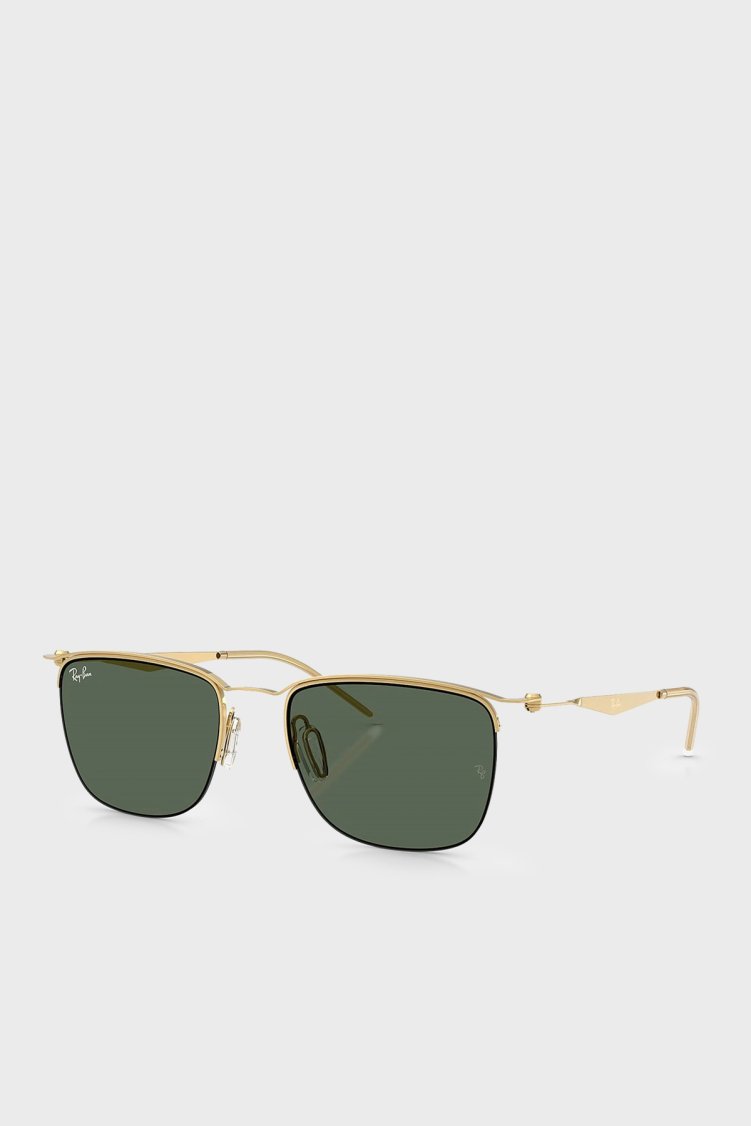 Ray Ban Logolu Phantos Güneş Unisex Gözlük 0RB8550 928471 53 Altın - Ray Ban