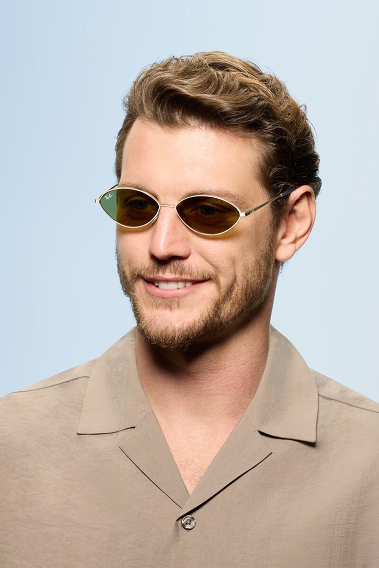 Ray Ban Oval Güneş Unisex Gözlük 0RB3757 92132 56 Altın - Ray Ban (1)