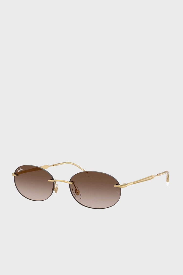 Ray Ban Oval Güneş Unisex Gözlük 0RB3767 00113 54 ALTIN - Ray Ban