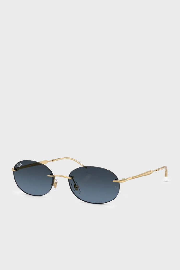 Ray Ban Oval Güneş Unisex Gözlük 0RB3767 0014C 54 ALTIN - Ray Ban