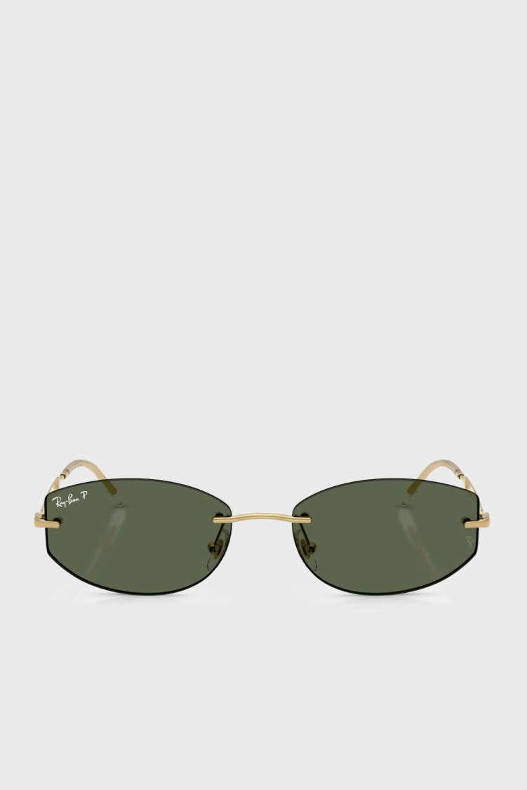 Ray Ban Polarize Çerçevesiz Güneş Unisex Gözlük 0RB3792 0019A 55 Altın - Ray Ban (1)
