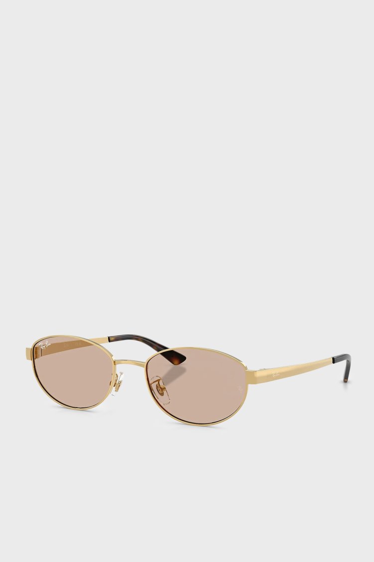 Ray Ban RB3774D Oval Metal Güneş Unisex Gözlük 0RB3774D 0013 55 Altın - Ray Ban