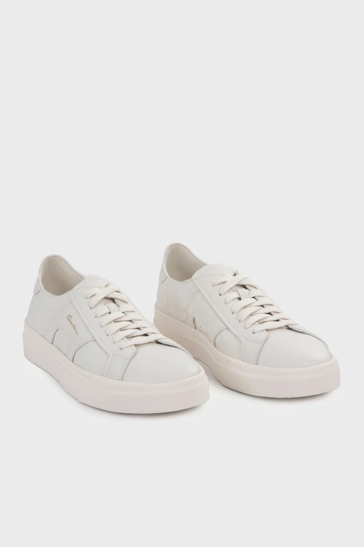 Santoni Deri Sneaker Erkek Ayakkabı MBGT21967PNNTSIWI48 BEYAZ - Santoni (1)