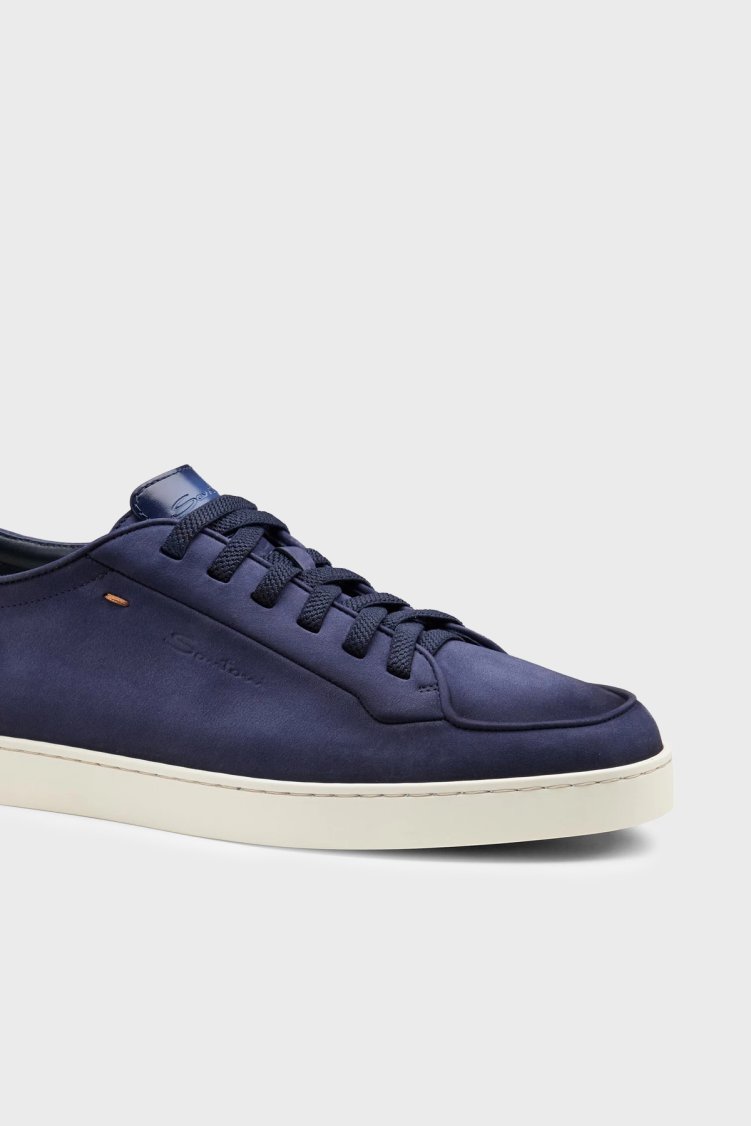 Santoni Deri Sneaker Erkek Ayakkabı MBNO22184TIRTFEHU59 LACİVERT - Santoni (1)