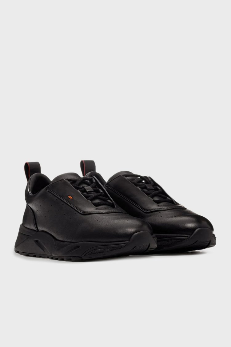 Santoni Hakiki Deri Sneaker Erkek Ayakkabı MBIM22027NERTESMN01 SİYAH - Santoni (1)