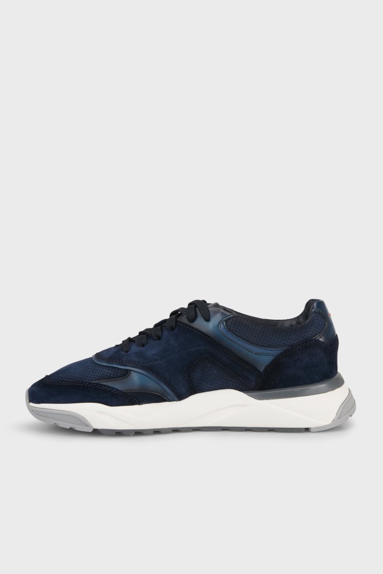Santoni Hakiki Deri Sneaker Erkek Ayakkabı MBIM22112BGRTOKCU60 LACİVERT - Santoni (1)