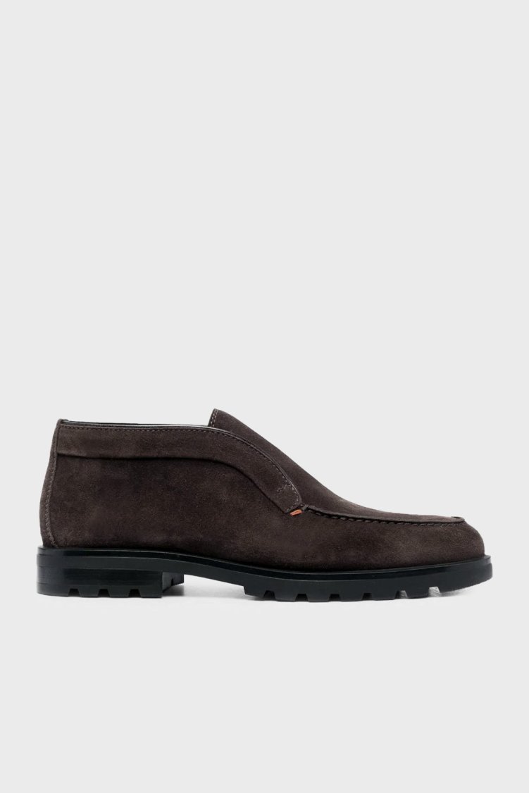 Santoni Hakiki Deri Süet Erkek Bot MGDG17823NEOBSEYT50 Kahve - Santoni