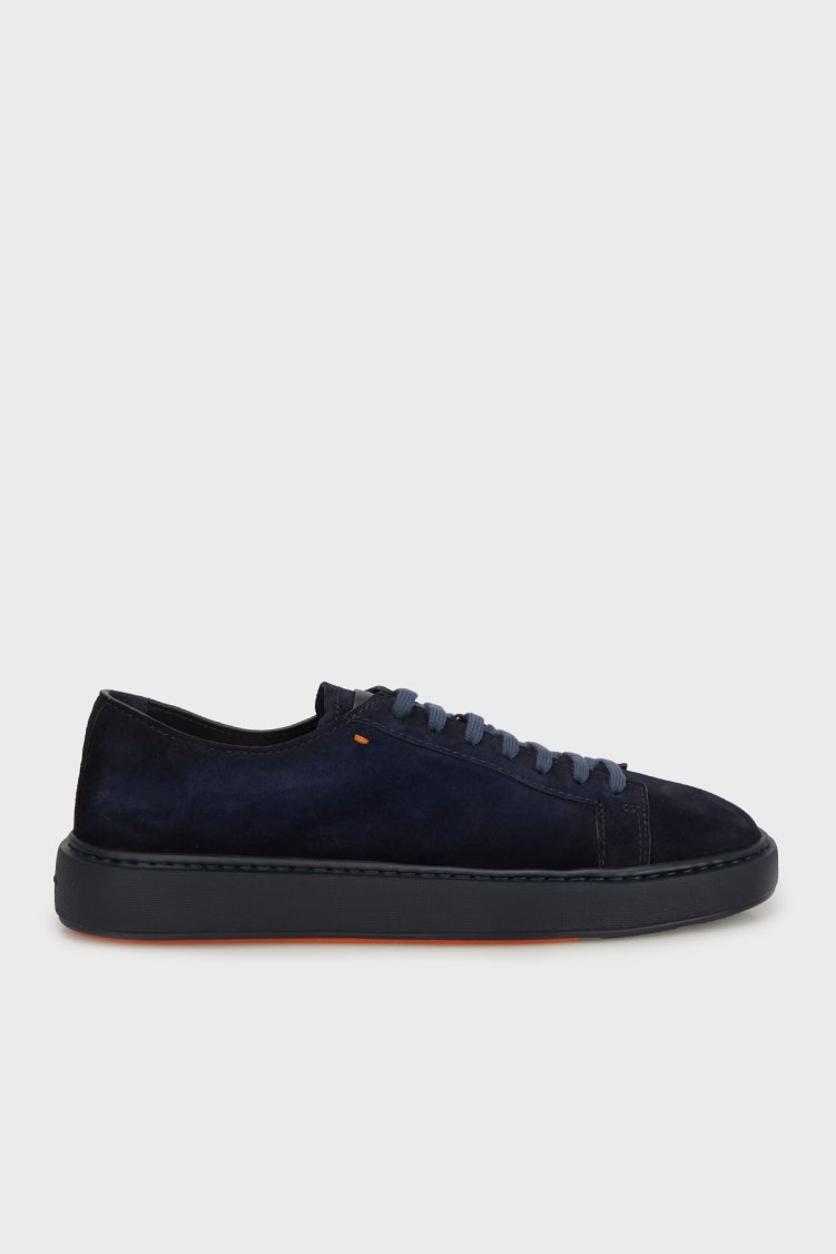 Santoni Süet Bağcıklı Casual Erkek Ayakkabı MBCD21571OCACAOLU60 LACİVERT - Santoni